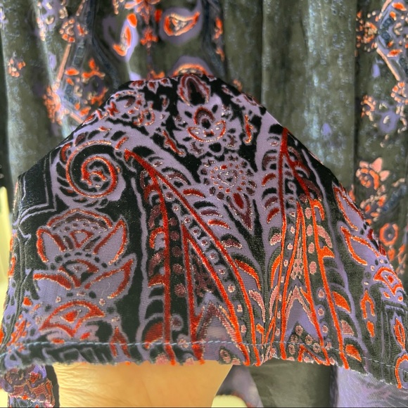 SOLD Free People - Mirror Mirror Velvet Mini Long Sleeves Dress - Picture 7 of 11